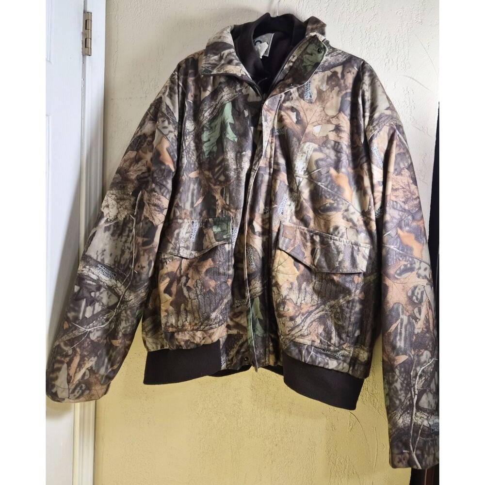 10X Jacket Mens Large Brown Realtree Hardwoods Camo Removable Liner Coat Size 3X